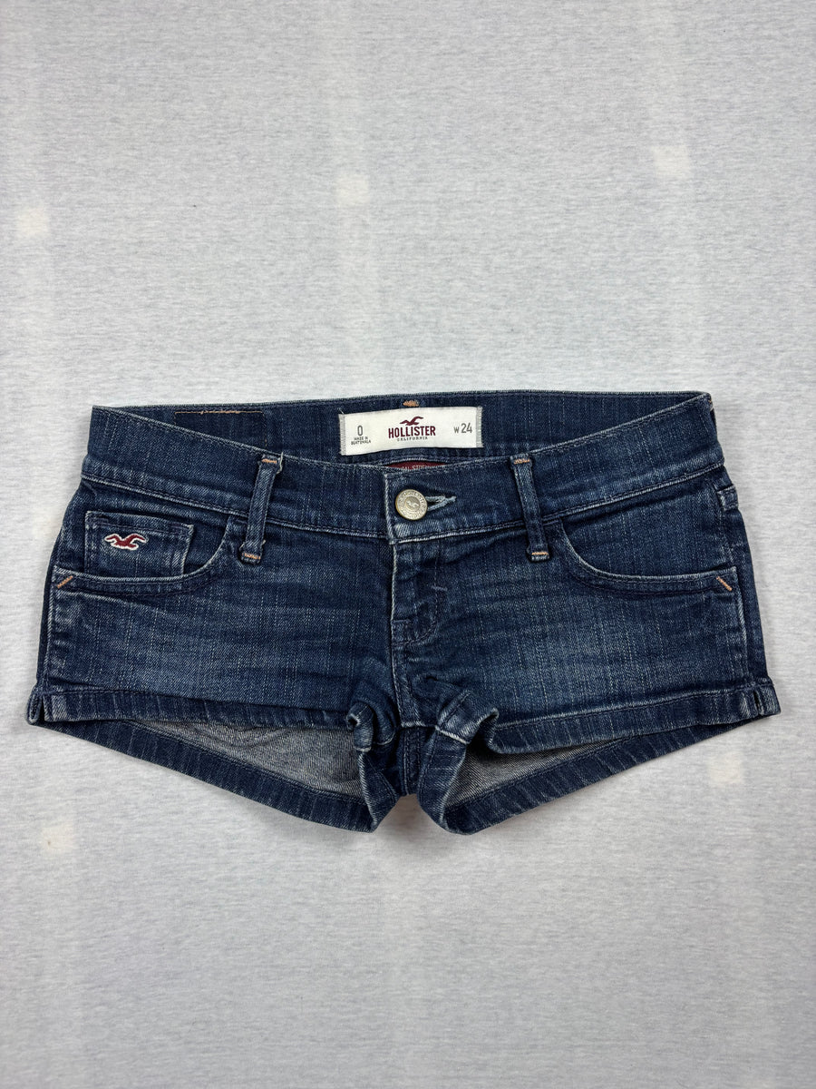 Vintage Hollister Jeansshorts Dunkelblau So Cal Stretch Low Rise Gr. W24